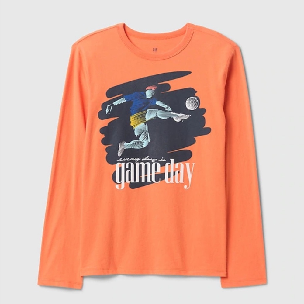 Soccer Everyday Is Game Day Long Sleeve Graphic Tee Boys Size Large NWT